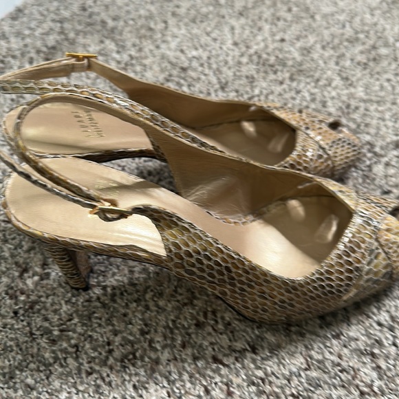 Stuart weitzman snake print leather sandals size 7.5 summer - Picture 5 of 12